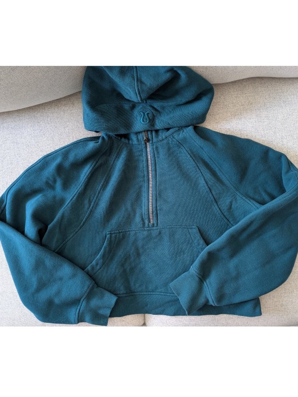 Lululemon Scuba Half Zip Hoodie - Storm Teal - M/L